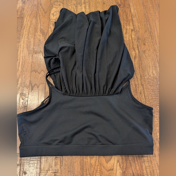 Torrid Performance cotton Scoop Neck Active Tank With Bra Deep Black Size 3x. - Picture 15 of 16